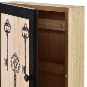 Skříňka na klíče STACY Key 26x20 cm hnědá/černá