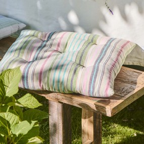 Ib Laursen Bavlnený sedák Multicoloured stripes 50 × 50 cm