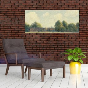 Obraz - Camille Pissarro, Hampton Court Green, reprodukcia (120x50 cm)