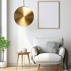 Toolight Toolight, LED závesné stropné svietidlo 30cm APP1377-C, zlatá matná-čierna, OSW-05185