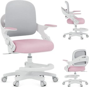 Detská otočná stolička Mark Adler Junior 4.3 ružová / sivá