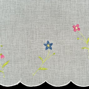 KRÁTKA ZÁCLONA NA PÚTKACH MARIKA 150X40 CM KVETY
