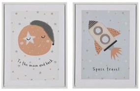 Detské obrázky v súprave 2 ks 30x40 cm Space – Ixia