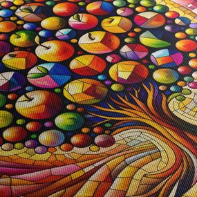 Obraz – Farebný strom s jablkami (90x60 cm)