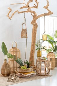 Prírodný ratanový odkladací stolík Ana Rattan Natural - Ø 40*48 cm