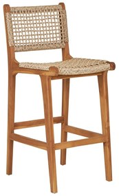 Barová stolička z teakového dreva v prírodnej farbe (výška sedadla 60 cm) Derby – House Nordic