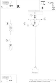 Sollux SL.1132 - Luster na lanku SAVAR 1xE27/60W/230V čierna