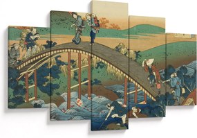 Obraz - Katsushika Hokusai, Ariwara no Narihirafrom the series One Hundred, Poems Explained by the Nurse (Hyakunin isshu uba ga etoki), reprodukcia (150x105 cm)