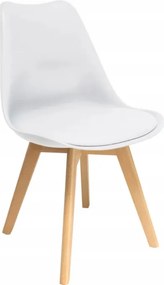 Jedálenská stolička OSLO 2 biela / naturálne nohy