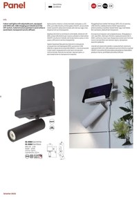 Redo 01-3083 - LED Nástenné bodové svietidlo PANEL LED/3,5W/230V USB biela