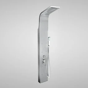 Bologna Silver sprchový panel, nehrdzavejúca oceľ