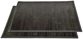 Černé prostírání z bambusu, 30 x 45 cm
