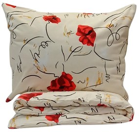 Obliečky flanelové Vlčie maky 200x140cm+90x70cm TiaHome