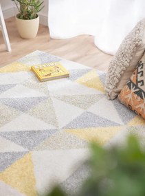 Koberec Agnella Funky Top Super Trojuholníky svetlosivý