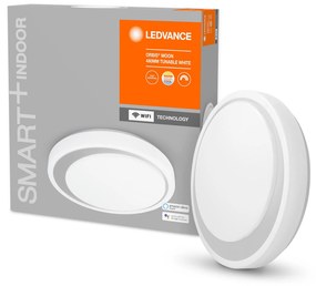 LEDVANCE Chytré LED stropné osvetlenie SMART WIFI ORBIS MOON, 32W, teplá biela-studená biela, 48cm, okrúhle,