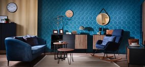 Trojmiestna pohovka Olivio, modrá látka