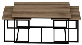 Odkladací stolík Levada Walnut, 3 ks