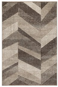 Koberec FEEL 5673/15055 HERRINGBONE béžový / hnedý / krémový