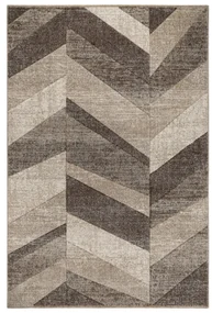 Koberec FEEL 5673/15055 HERRINGBONE béžový / hnedý / krémový