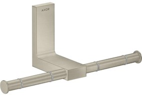 AXOR Universal Rectangular držiak toaletného papiera (pre 2 rolky papiera), kartáčovaný nikel, 42657820