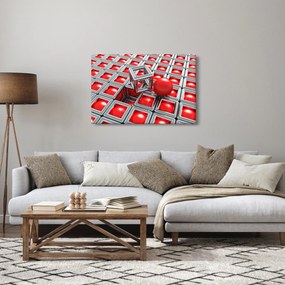 Obraz - 3D metalická abstrakcia (90x60 cm)
