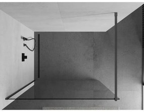 Mexen Kioto, sprchová zástena Walk-In 125 x 200 cm, 8mm číre sklo, grafitový profil, 800-125-101-95-00