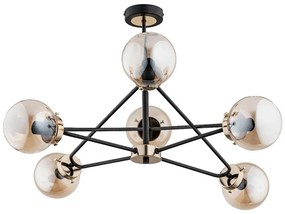 Luster na tyči SAGITO 6xE14/10W/230V zlatá