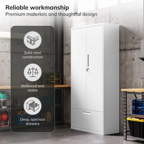 Megan Biały - szuflada podwójna 195 cm