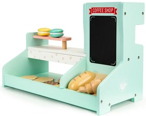 ECOTOYS Detská drevená kaviareň s príslušenstvom