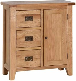 Skrinka s 3 zásuvkami a dvierkami, 85x35x93 cm