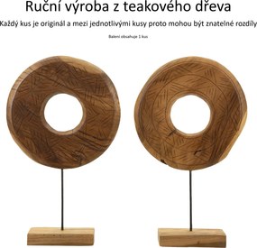 Drevená dekorácia Dorat 58 cm hnedá