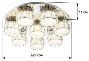 Globo 49350D5 - LED Stm. stropné svietidlo AMUR LED/64W/230V 4000K pr. 50 cm