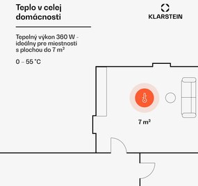 Klarstein Wonderwall Air 36, infračervený ohrievač, 120 x 30 cm, 360 W, nástenná montáž, diaľkový ovládač, biely