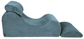MeowBaby® Detské dizajnové kreslo Wave Turquise