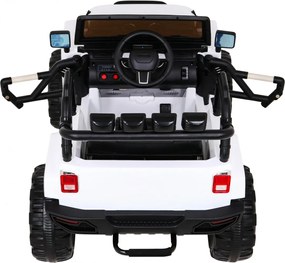 Ramiz Detský terénny biely džíp na batérie + diaľkové ovládanie + svetlá zvuky