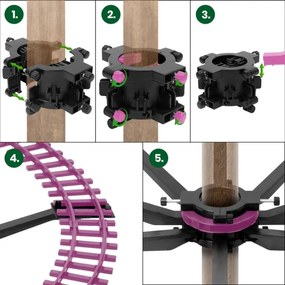 LED Vianočná dekorácia 10xLED/4xAA vlak