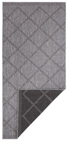 NORTHRUGS - Hanse Home koberce Kusový koberec Twin Supreme 103757 Black / Anthracite – na von aj na doma - 80x250 cm