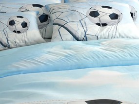 3D Bavlnené obliečky FOOTBALL ZONE, modré Rozmer obliečky: 70 x 90 cm | 140 x 200 cm