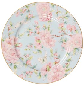 Porcelánový dezertný tanierik s ružovými kvetmi Rosa - Ø 19*2 cm