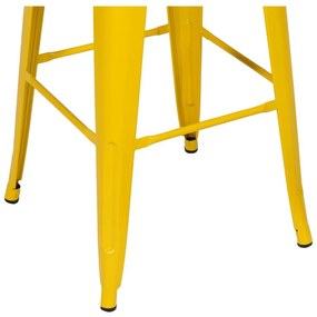 Žlté kovové barové stoličky v súprave 2 ks (výška sedadla 76,5 cm) – Ixia
