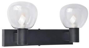 Kúpeľňové nástenné svietidlo POLA 2xG9/5W/230V IP44 čierne/číre