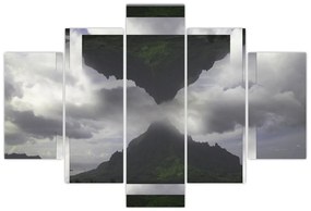 Obraz - Hory na Islande, geometrická koláž (150x105 cm)