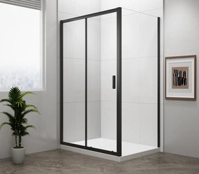 Polysan Polysan, EASY BLACK obdĺžniková sprchová zástena 1100x900mm L/P varianta, EL1115B-03