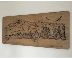 Li-Go 5589/A/DUB2 - LED nástenná dekorácia LED/10W/5V 30000 mAh 110x50 cm dub