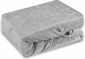 Plachta posteľná z mikroplyšu sivá EMI, Plachta 90 (100)x200