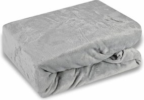 Plachta posteľná z mikroplyšu sivá EMI, Plachta 90x200