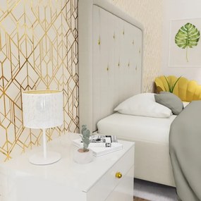 Stolná lampa LOFT SHADE 1xE27/60W/230V pr. 18 cm biela/zlatá