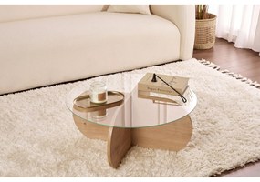 Konferenčný stôl Aeris - Sapphire Oak, Transparent