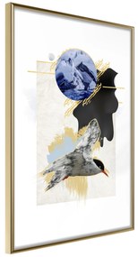 Artgeist Plagát - Antarctic Tern [Poster] Veľkosť: 20x30, Verzia: Zlatý rám