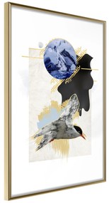 Artgeist Plagát - Antarctic Tern [Poster] Veľkosť: 30x45, Verzia: Zlatý rám